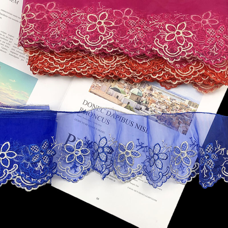 Dantela cu broderie din plasă cu puncte Accesorii pentru îmbrăcăminte DIY pentru păpușă Barbie, fustă, tiv, voal, dantela decorativă multifuncțională