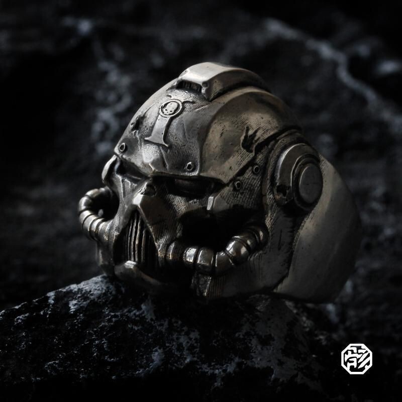 Originalaus dizaino kosmoso kario žiedas Warhammer 40k vyriškas žiedinio žaidimo periferinis tamsios nišos