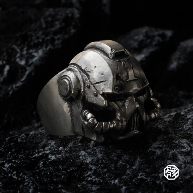 Originalaus dizaino kosmoso kario žiedas Warhammer 40k vyriškas žiedinio žaidimo periferinis tamsios nišos