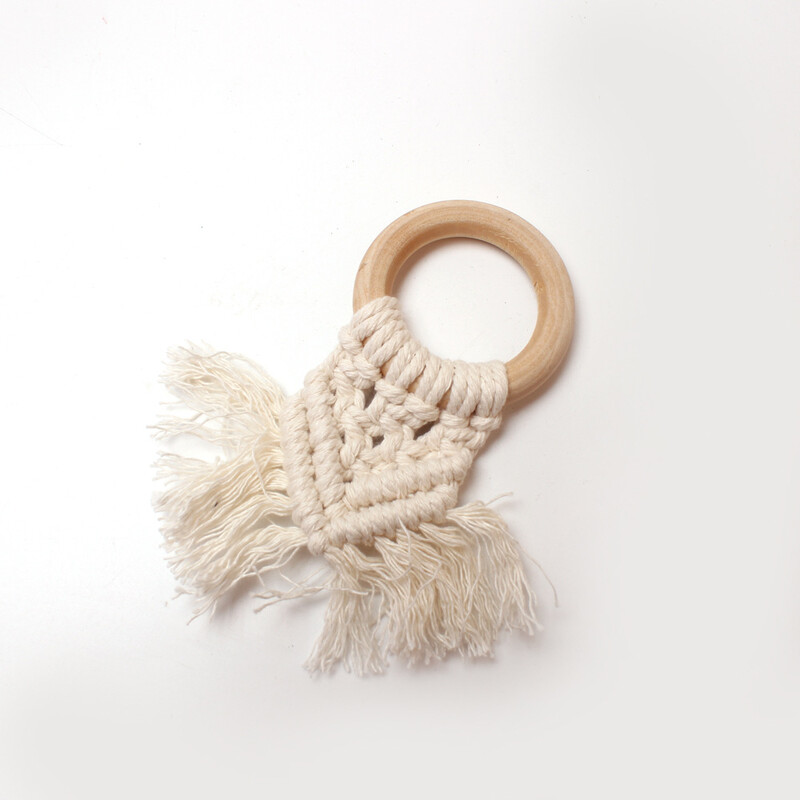 2PCS тъкане на памучно въже с пискюл пръстен за салфетки Creative Dream Catcher Мрежеста катарама за салфетки бохо пръстени за салфетки катарама на едро