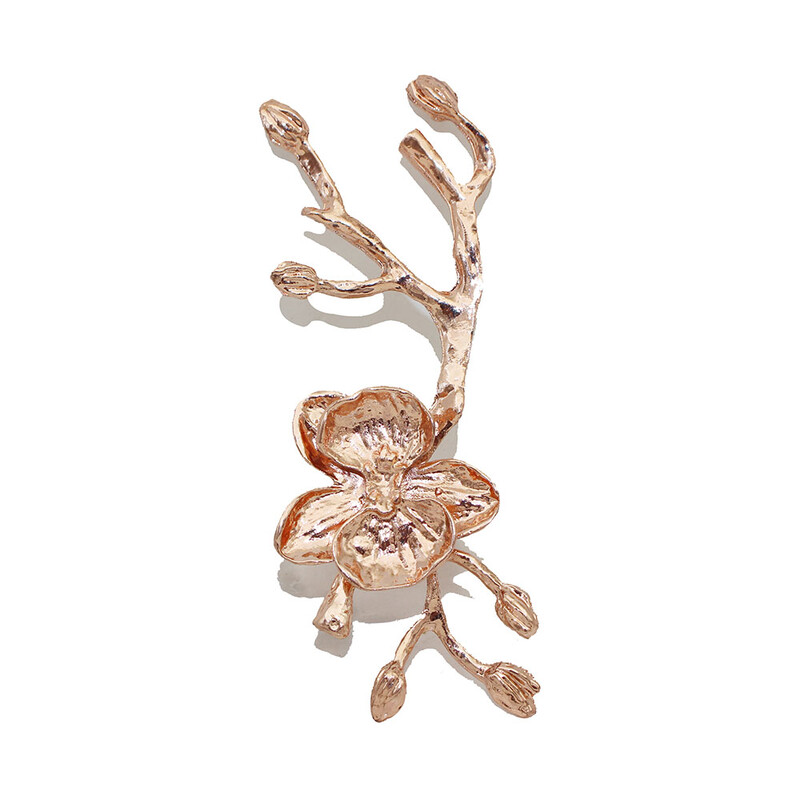 6kom prstenova za salvete od ružičastog zlata Metalni držač za salvete u obliku cvijeta šljive Božićne kopče za salvete za dekoraciju blagovaonice za vjenčanja