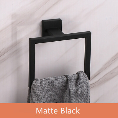 Пръстен за кърпи от неръждаема стомана Стенен квадратен държач за кърпи Закачалка за кърпи за ръце Поставка за кърпи за баня за кухня Баня Тоалетна