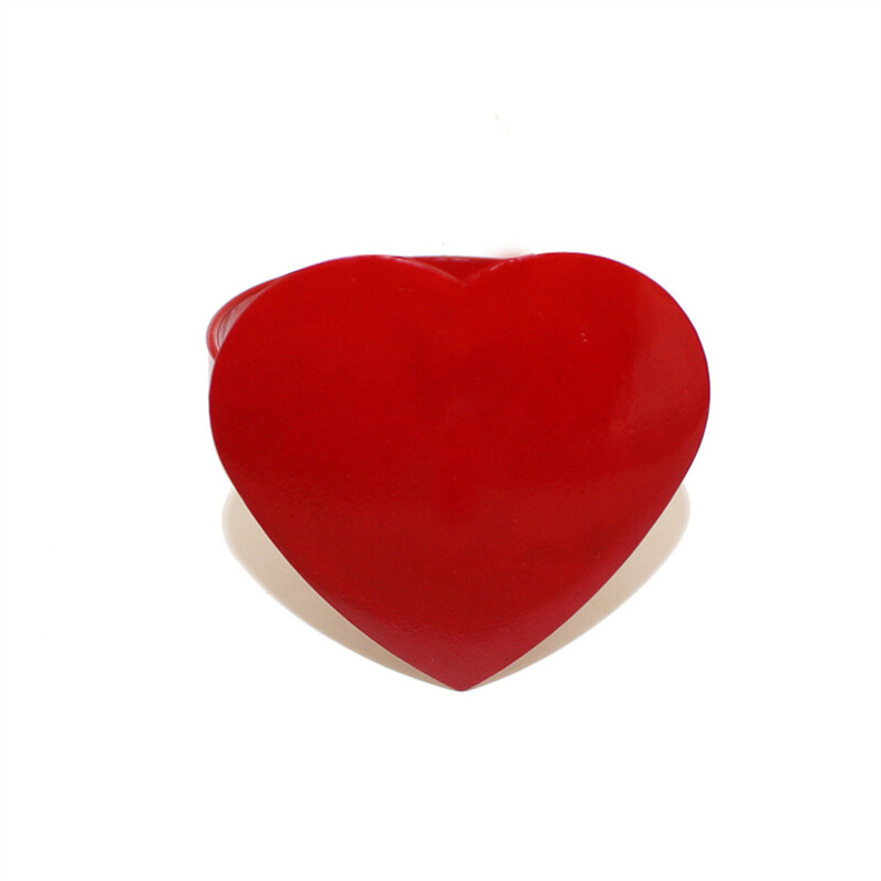 6 бр. Комплект пръстени за салфетки за Свети Валентин Червено сърце Държач за салфетки Любовни катарами за салфетки за сватба Деня на благодарността Декорация на маса