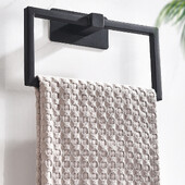 Nerūsējošā tērauda kvadrātveida dvieļu turētājs, pašlīmējošs dvieļu turētājs 180, grozāms dvieļu pakaramais vannas istabas virtuves glabāšanas piederumiem