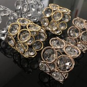 6 komada luksuznih kristalnih prstenova za salvete, držača, kopči za salvete od kamenčića za svatove, bankete, božićne blagdanske ukrase