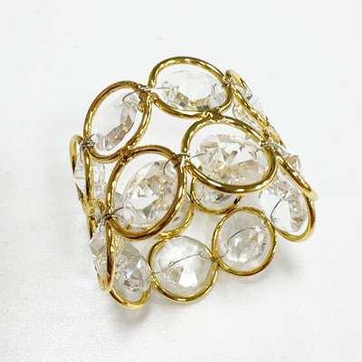 6 komada luksuznih kristalnih prstenova za salvete, držača, kopči za salvete od kamenčića za svatove, bankete, božićne blagdanske ukrase