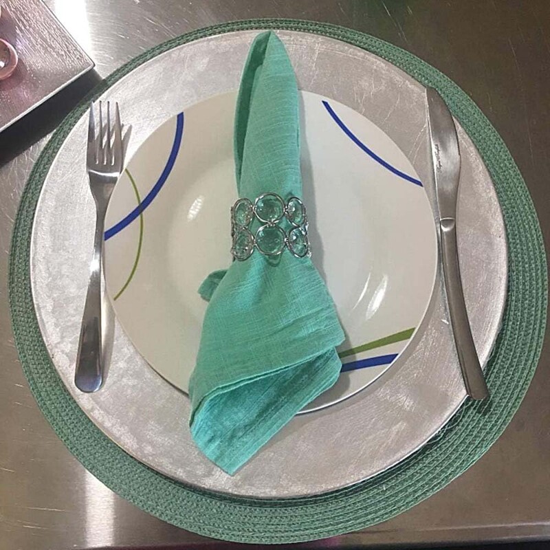 6 komada luksuznih kristalnih prstenova za salvete, držača, kopči za salvete od kamenčića za svatove, bankete, božićne blagdanske ukrase