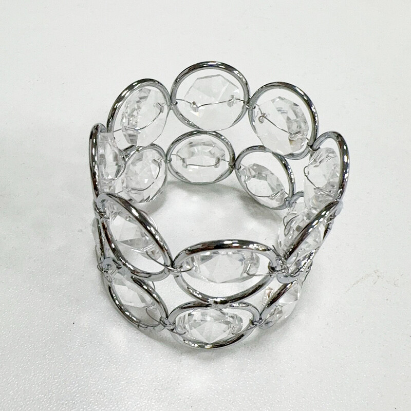 6 komada luksuznih kristalnih prstenova za salvete, držača, kopči za salvete od kamenčića za svatove, bankete, božićne blagdanske ukrase