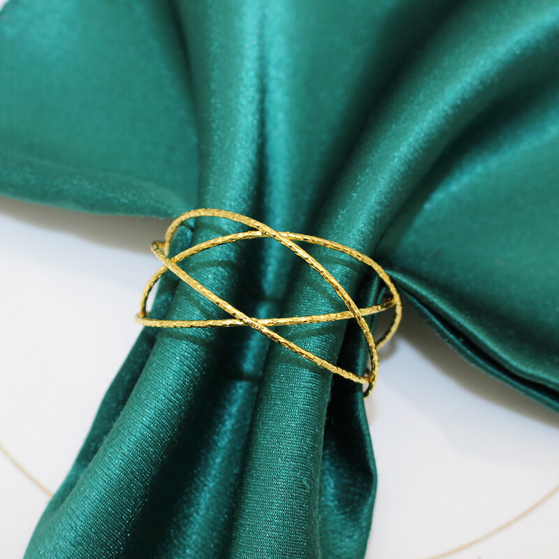 6kom ručno rađenih prstenova za salvete metal zlatno srebro kopče za salvete držač za postavljanje stola vjenčanje Dan zahvalnosti kućni dekor HB34