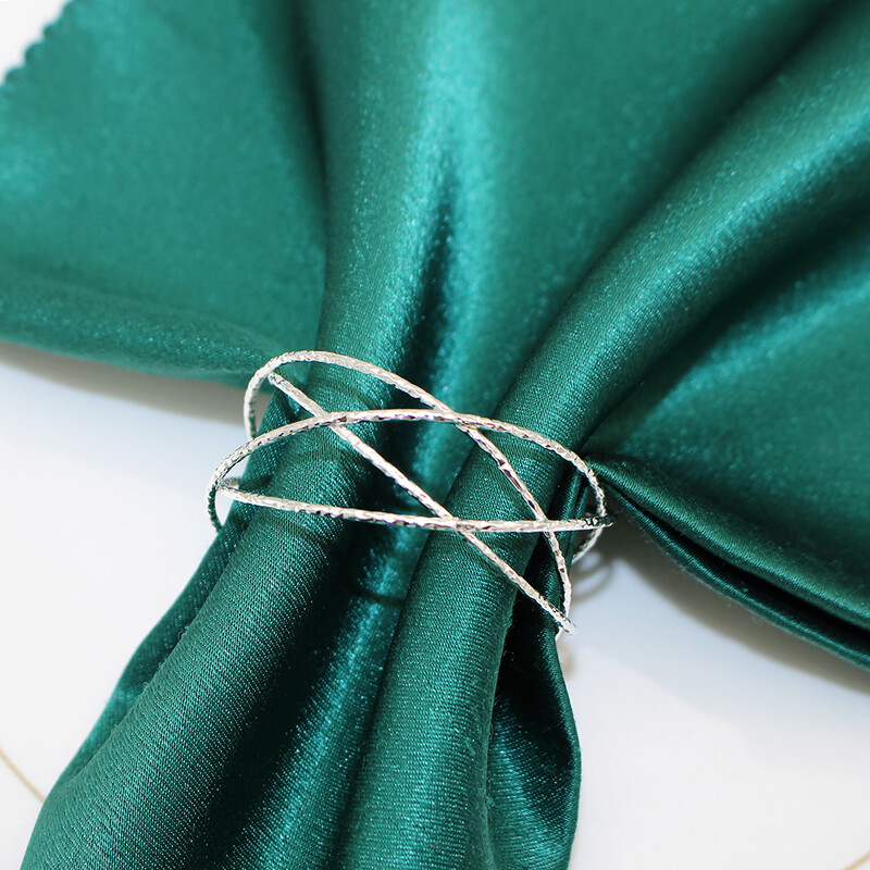 6kom ručno rađenih prstenova za salvete metal zlatno srebro kopče za salvete držač za postavljanje stola vjenčanje Dan zahvalnosti kućni dekor HB34