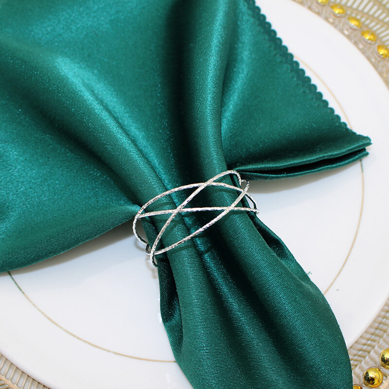 6kom ručno rađenih prstenova za salvete metal zlatno srebro kopče za salvete držač za postavljanje stola vjenčanje Dan zahvalnosti kućni dekor HB34