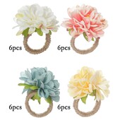 6 daļ. Ziedu formas salvešu turētāja amatniecība centrālajām daļām Festivāla Kāzu Pateicības diena Mājas virtuves dekors