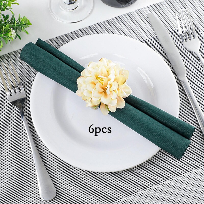 6 daļ. Ziedu formas salvešu turētāja amatniecība centrālajām daļām Festivāla Kāzu Pateicības diena Mājas virtuves dekors