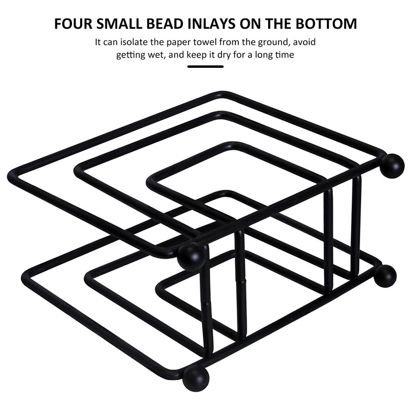 Salvešu turētājs galdam Brīvi stāvošs salvešu turētāja dozators Minimālistisks papīra salvešu turētājs Dzelzs salvešu dozators Atkārtoti lietojams galds