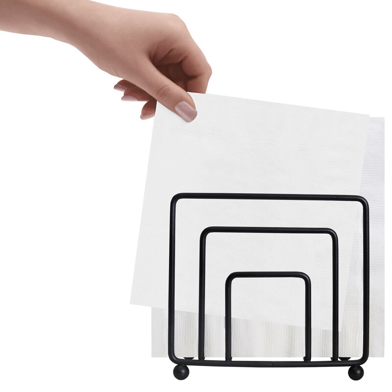 Salvešu turētājs galdam Brīvi stāvošs salvešu turētāja dozators Minimālistisks papīra salvešu turētājs Dzelzs salvešu dozators Atkārtoti lietojams galds