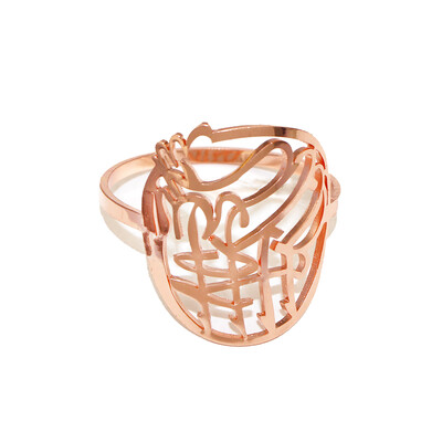 6Pcs arapski alfabet prstenovi za salvete metalni Bismillah prstenovi za salvete Ramadan Kareem držač salveta za stolne dekoracije HB41