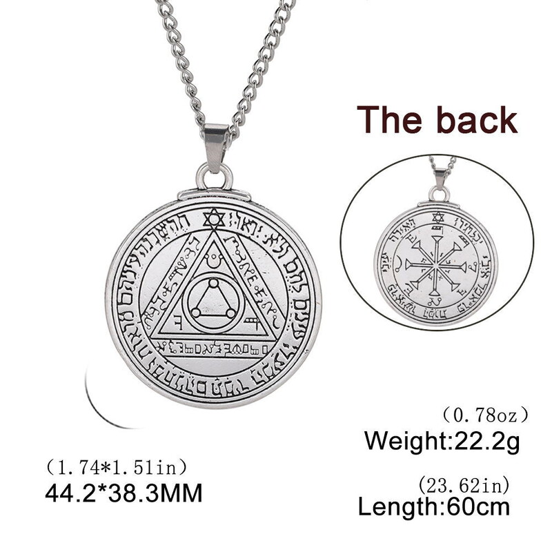 Europski i američki retro stil Salomonov pečat petokraka zvijezda amulet židovski nadnaravni runski privjesak muška ogrlica