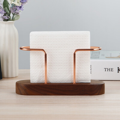 Drveni držač za papirnate maramice Metalni držač za salvete Kutija za posuđe Posuđe za papirnate maramice Organizator za radnu površinu Pribor za posuđe
