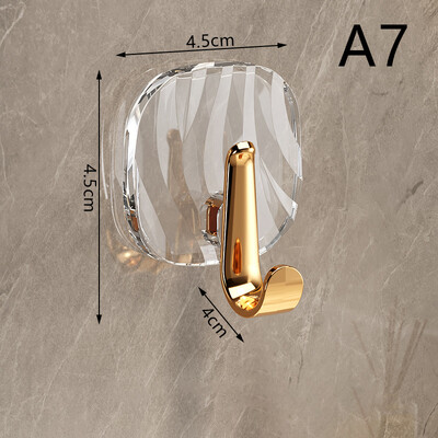 1kom Luksuzne zidne kuke bez bušenja Jaka ljepljiva vješalica Stalak za odjeću Vrećica za ručnike Ključ Organizator za kuhinjska vrata Jednostavna instalacija