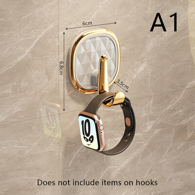 1kom Luksuzne zidne kuke bez bušenja Jaka ljepljiva vješalica Stalak za odjeću Vrećica za ručnike Ključ Organizator za kuhinjska vrata Jednostavna instalacija