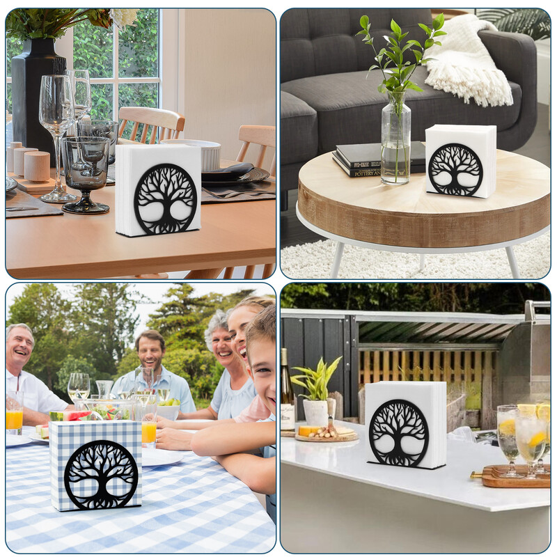 Držač salveta Moderni crni držač salveta za stol Držač salveta od nehrđajućeg čelika Veleprodaja za kuhinju Kavana Blagovaonica