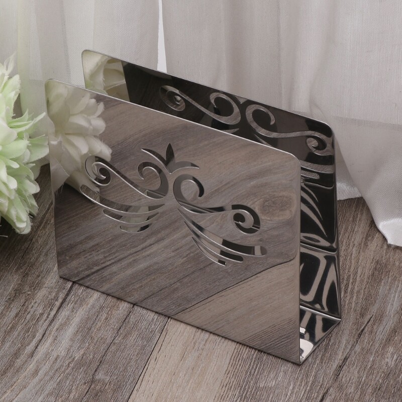 Izdubljeni stalak za salvete od nehrđajućeg čelika Kutija Držač za salvete Organizator Dozator maramica Kutija za pohranu Dekoracija stola Kućna zabava