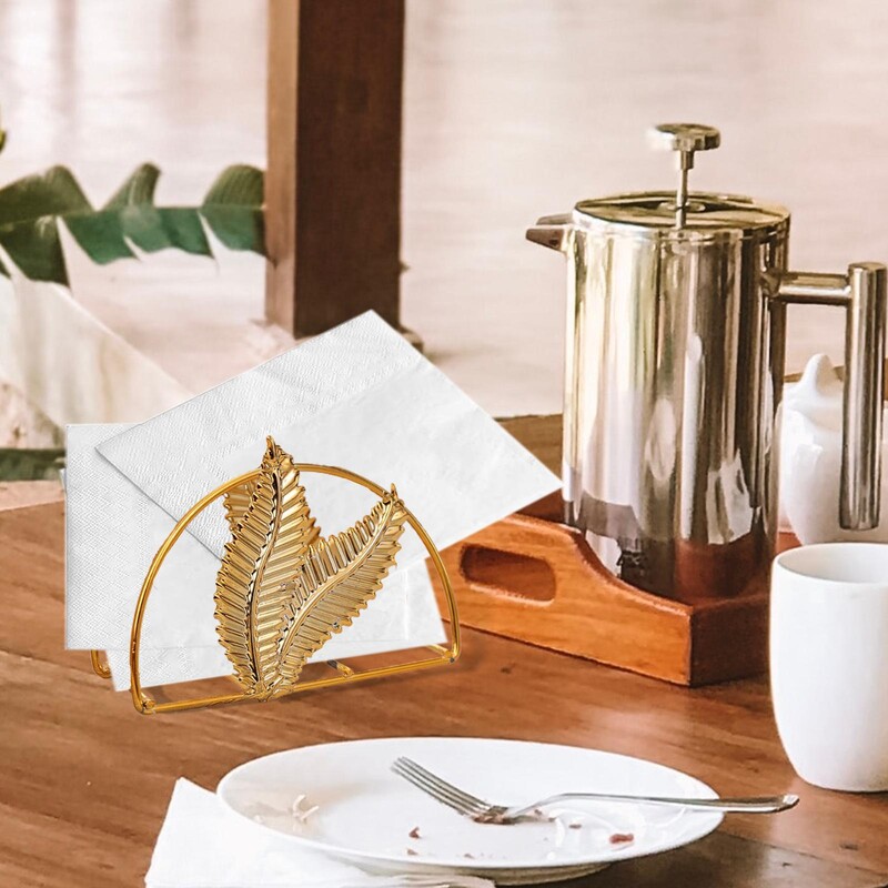 Moderni dizajn s lišćem ginka Držač salveta za stolove Metalni spremnik za papirnate salvete za kuhinju Moderan dozator papirnatih ručnika 2024