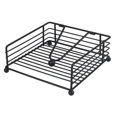 Držač za salvete Leeseph, pogodan za kuhinju, restoran i vanjsku upotrebu, odgovara različitim stilovima dekoracije blagovaonice, crna