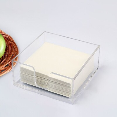 Органайзер за салфетки Прозрачен държач за салфетки Модерна акрилна кутия за салфетки Квадратна издръжлива кутия за диспенсър за салфетки Баня