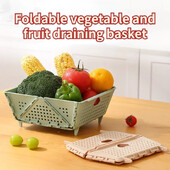 Sklopivi odvod za košaru za pranje voća i povrća Cjedilo Prijenosno cjedilo Sklopivo ocjeđivač Putovanje Kampiranje Piknik Kuhinjski alati