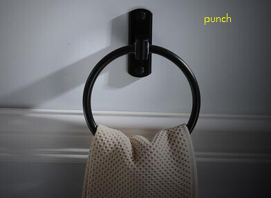 Φινίρισμα από ανοξείδωτο χάλυβα Θήκη για πετσέτες μπάνιου Επιτοίχια στρογγυλά δαχτυλίδια για πετσέτες , Δαχτυλίδι για πετσέτες ράφι μπάνιου Space αλουμίνιο