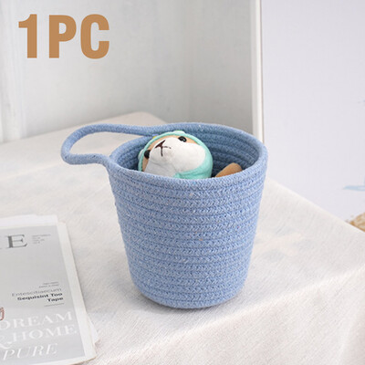 Košara za pohranu pletena od pamučnog užeta, male košare za rublje, razne stvari za stolna računala, ključevi, igračke, kutija za organiziranje grickalica, dodaci za vješanje, 12x15x