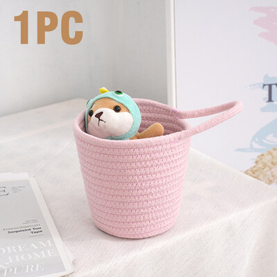 Košara za pohranu pletena od pamučnog užeta, male košare za rublje, razne stvari za stolna računala, ključevi, igračke, kutija za organiziranje grickalica, dodaci za vješanje, 12x15x