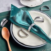 12Pcs/Set Tissue Prsten Modni restoran Blagovaonica Elegantna kopča za salvete Omotač za salvete otporan na koroziju