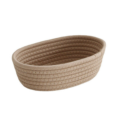 Тъкани кошници за съхранение Мултифункционален работен плот Кошница за съхранение на различни предмети Козметика Детски играчки Органайзер Кутия Ръчно плетена кошница за съхранение