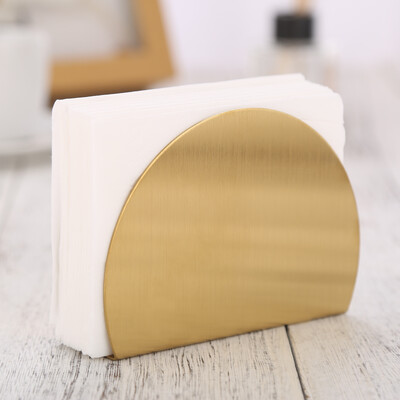 1kom Držač za stolne salvete Minimalistički stalak za ručnike Nehrđajući čelik Nordijski moderan kućni dekor Maramica za večeru Zlatni nosač Party Vjenčanje