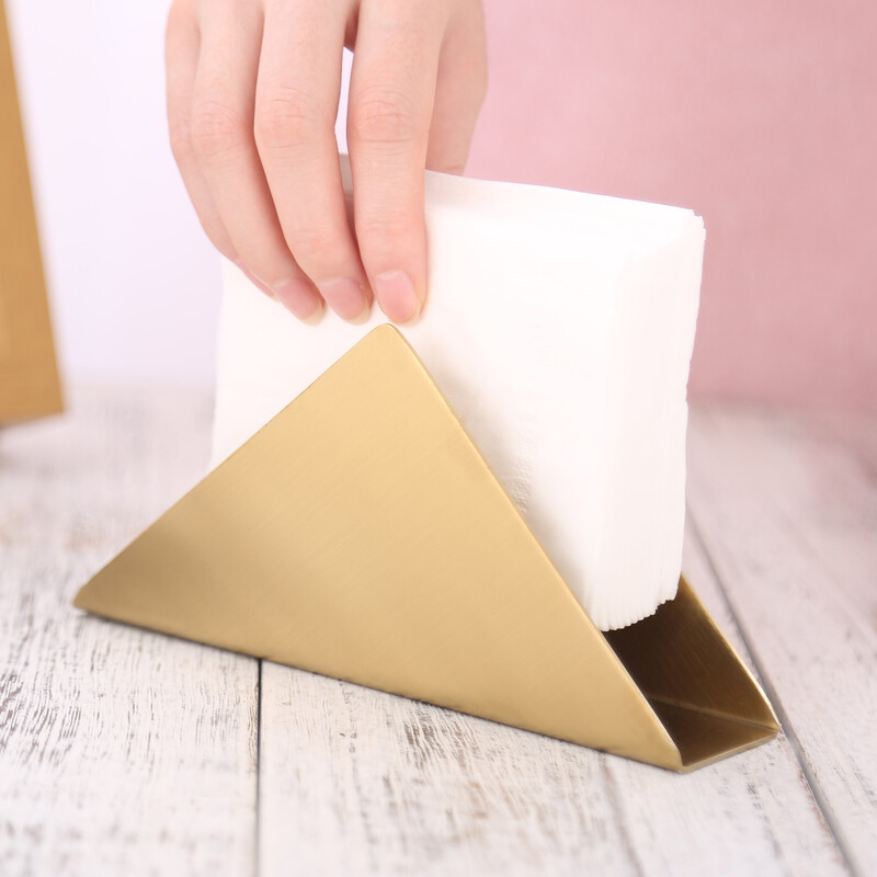 1kom Držač za stolne salvete Minimalistički stalak za ručnike Nehrđajući čelik Nordijski moderan kućni dekor Maramica za večeru Zlatni nosač Party Vjenčanje