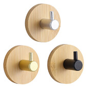 Γάντζοι από φυσικό ξύλο για ρούχα Βάση για καπέλα Επιτοίχια μπουνιά Δωρεάν κρεμάστρα για πετσέτες μπάνιου Γάντζος Ντουλάπα ντουλάπα Οργάνωση κουζίνας