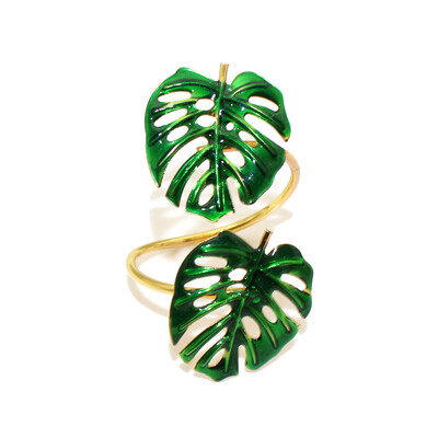 12kom Prstenovi za salvete od palminog lišća Zeleno lišće Držači za salvete Prstenovi za Dan zahvalnosti Vjenčanje Božić Dekoracija blagovaonskog stola HWL55