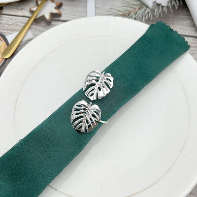 12kom Prstenovi za salvete od palminog lišća Zeleno lišće Držači za salvete Prstenovi za Dan zahvalnosti Vjenčanje Božić Dekoracija blagovaonskog stola HWL55