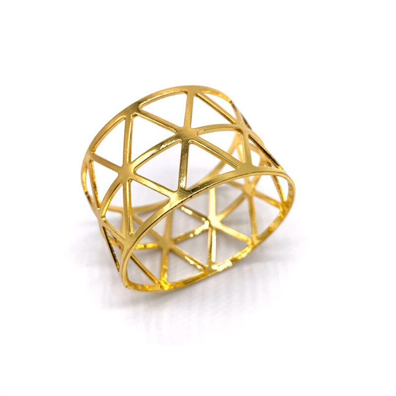 6Pcs srebrno zlatne boje Prsten za salvete Šuplje papirnate kopče za salvete Držač za salvete Rođendan Vjenčanje Božićna zabava Dekoracija Stol za večeru