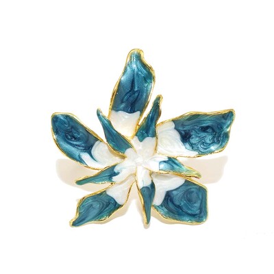 6kom Hanukkah cvjetni prstenovi za salvete, crveni i plavi cvjetni držač za salvete za božićno vjenčanje, banket, ukras za stol za večeru