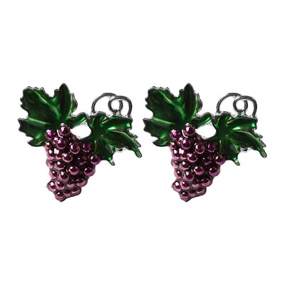 Mini 2Pcs Premium Summer Purple Grape Držač za salvete Colorfast Circle za salvete protiv hrđe za restoran
