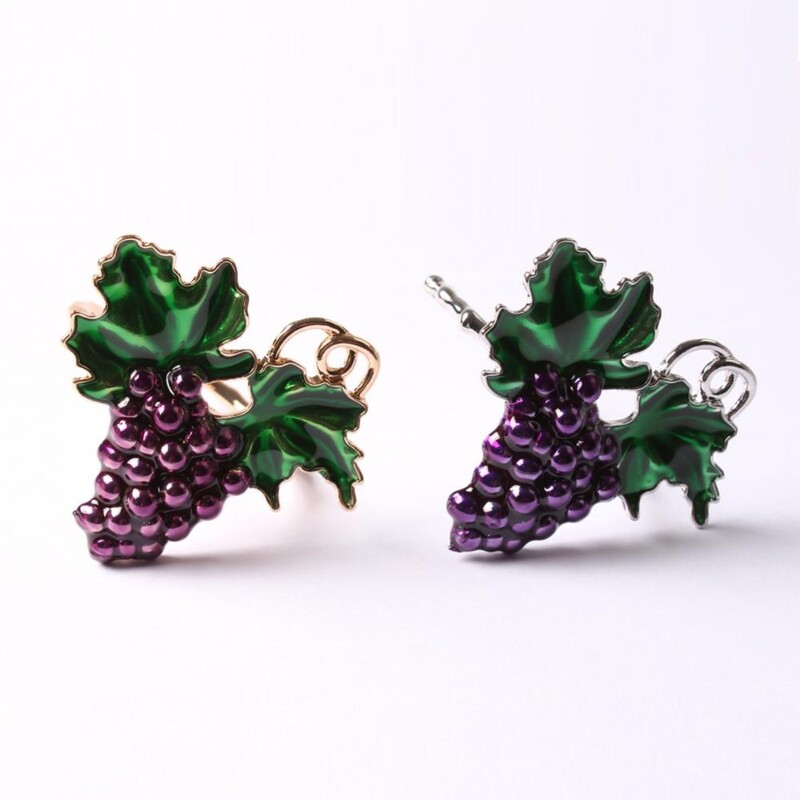 Mini 2Pcs Premium Summer Purple Grape Držač za salvete Colorfast Circle za salvete protiv hrđe za restoran