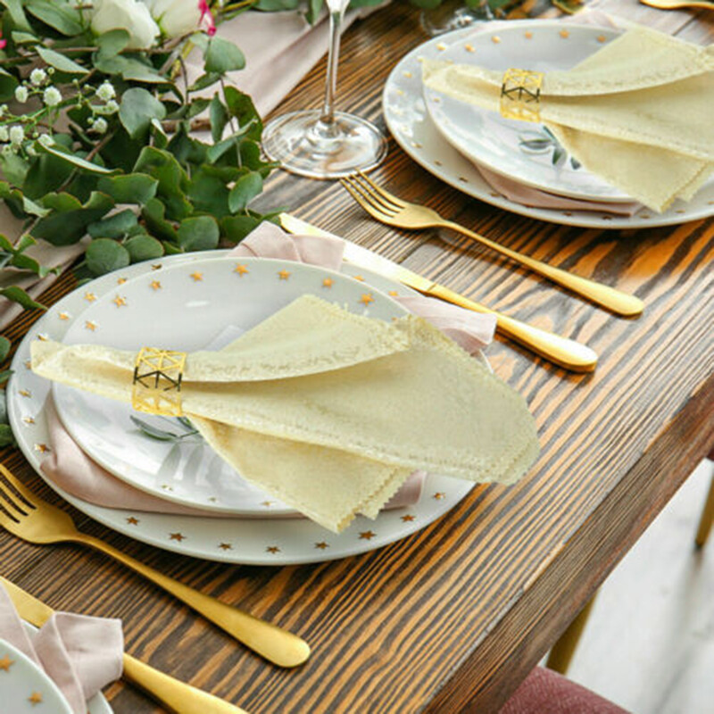 6 kom prstena za salvete, kopča za stalak za vjenčane ručnike 1,7"*1,2 inča za kućnu večeru, godišnjice, božićne dekoracije