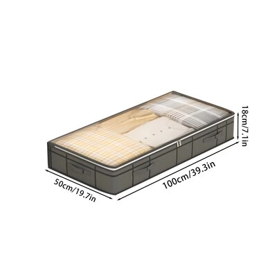 1PC salokāms neausta gultas apakšas glabāšanas maisiņš Lielas ietilpības apģērbu segas uzglabāšanas soma Sakopta guļamistabas skapja putekļi