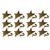 12 gab. Piecstaru zvaigžņu salvešu gredzens, Ziemassvētku salvešu gredzens, kas piemērots svētku ballītēm, vakariņām, kāzu pieņemšanām utt.