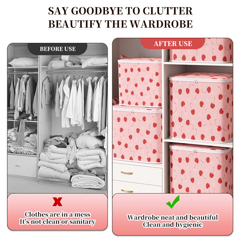 1kom torba za pohranu odjeće velikog kapaciteta za kućanstvo Netkani materijal Organizator ormara Vreća za pohranu popluna Torba za pohranu odjeće