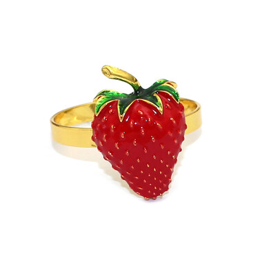 6Pcs Limun prstenovi za salvete Jagoda Držač za salvete za svadbu Večera Banket Božić Dan zahvalnosti Dekoracija stola HWE24