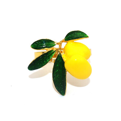 6Pcs Limun prstenovi za salvete Jagoda Držač za salvete za svadbu Večera Banket Božić Dan zahvalnosti Dekoracija stola HWE24